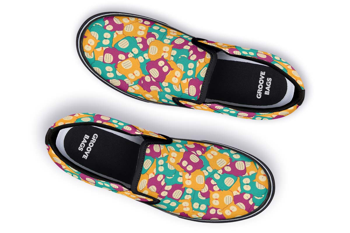 Cute Owl Pattern Slip-On Shoes