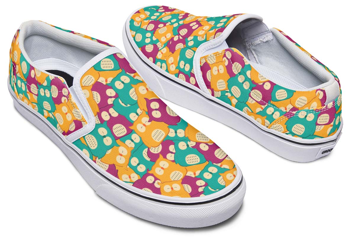 Cute Owl Pattern Slip-On Shoes