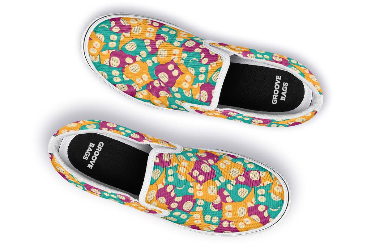 Cute Owl Pattern Slip-On Shoes