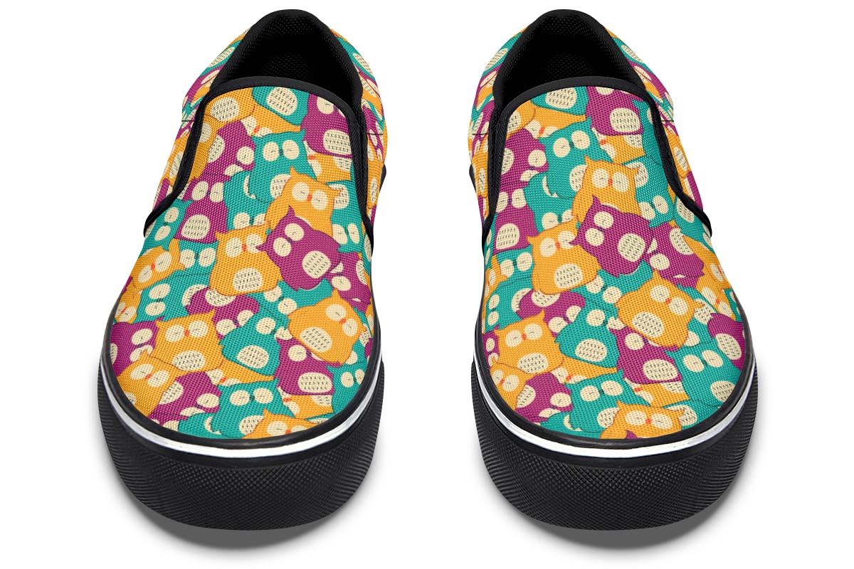 Cute Owl Pattern Slip-On Shoes