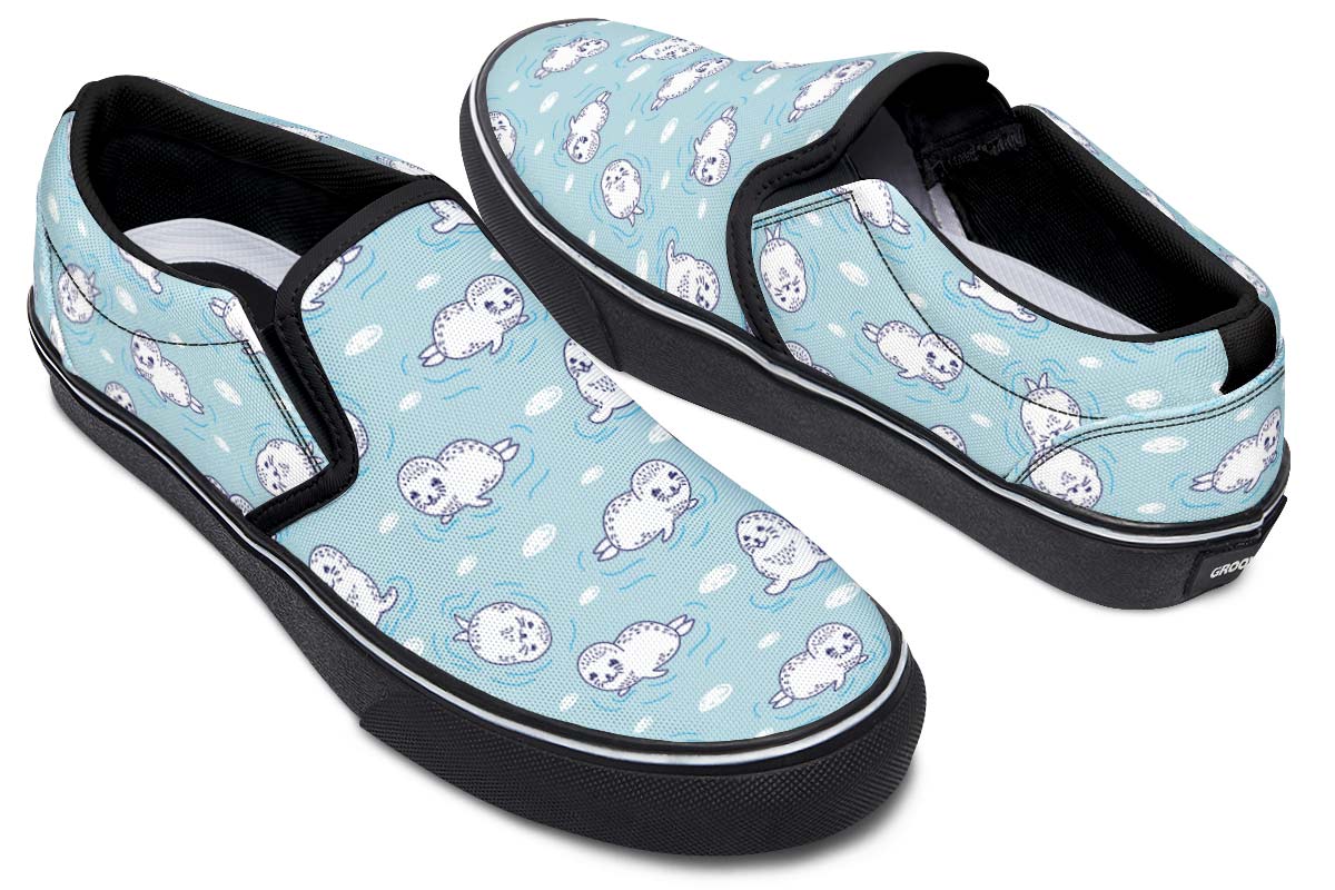Cute Seals Slip-On Shoes