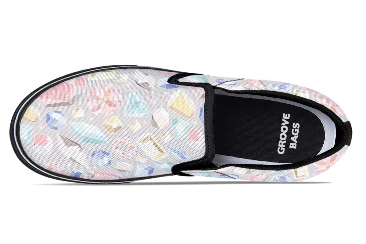 Diamond Pattern Slip-On Shoes