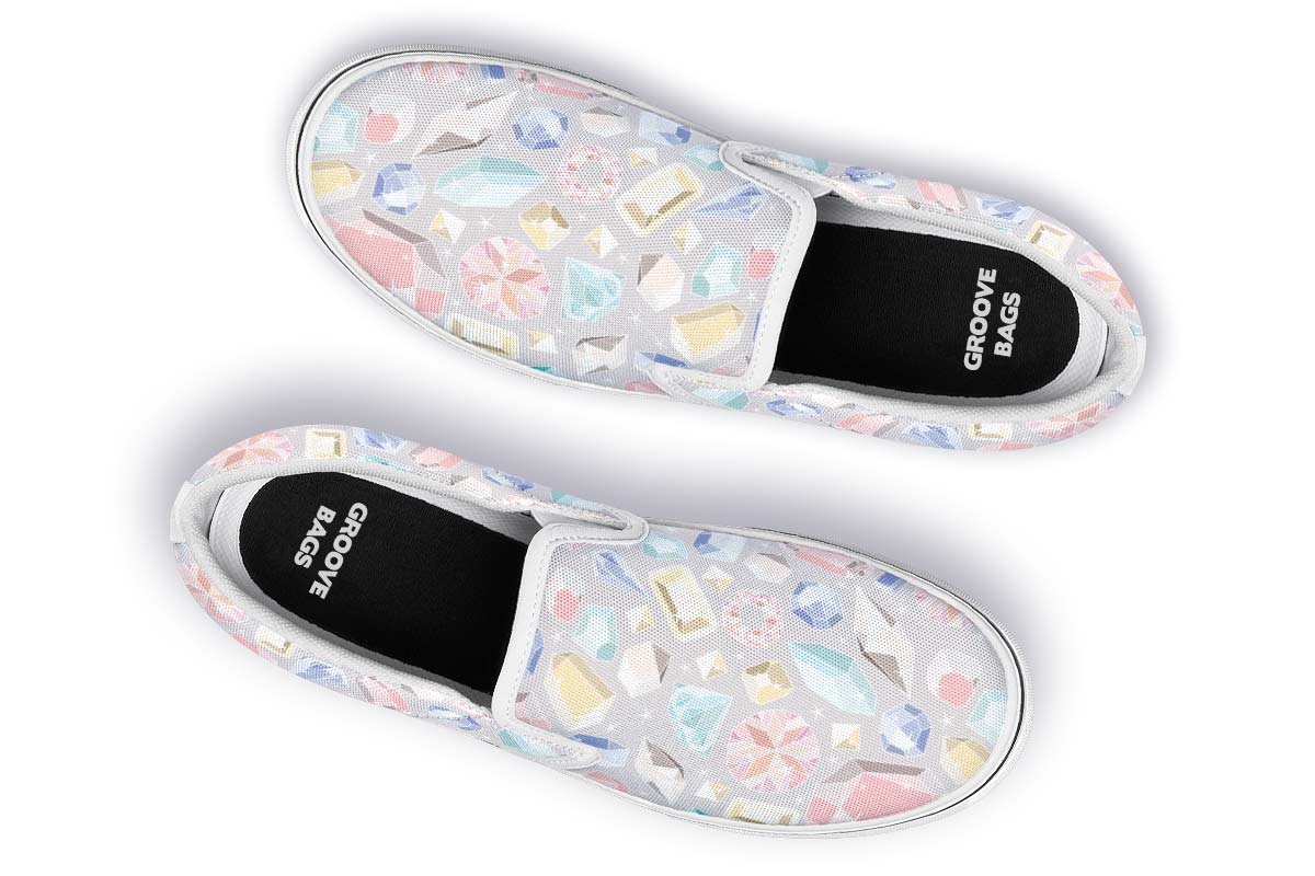 Diamond Pattern Slip-On Shoes