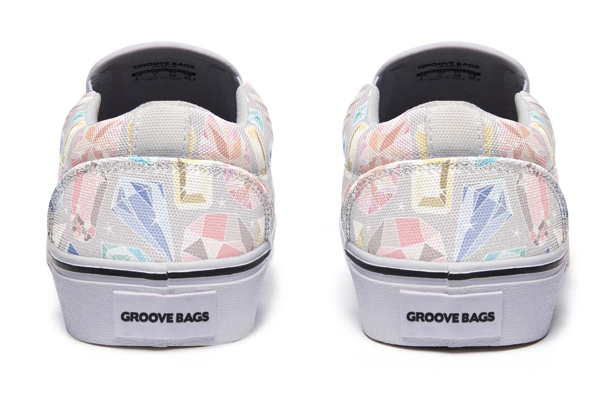 Diamond Pattern Slip-On Shoes