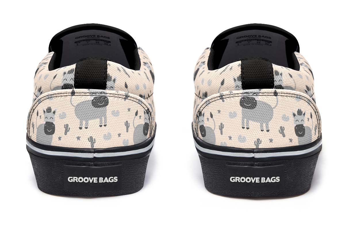 Donkey Pattern Slip-On Shoes