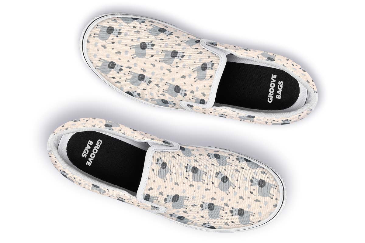 Donkey Pattern Slip-On Shoes