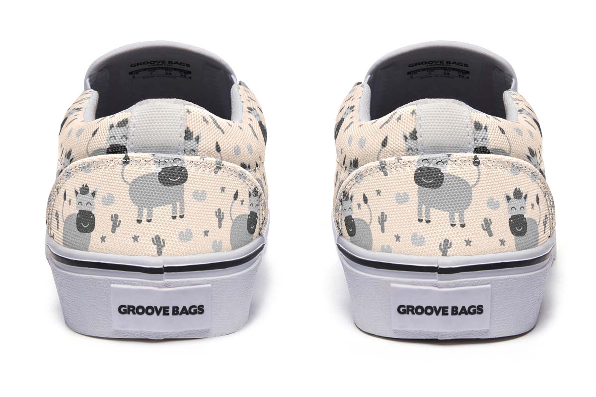 Donkey Pattern Slip-On Shoes