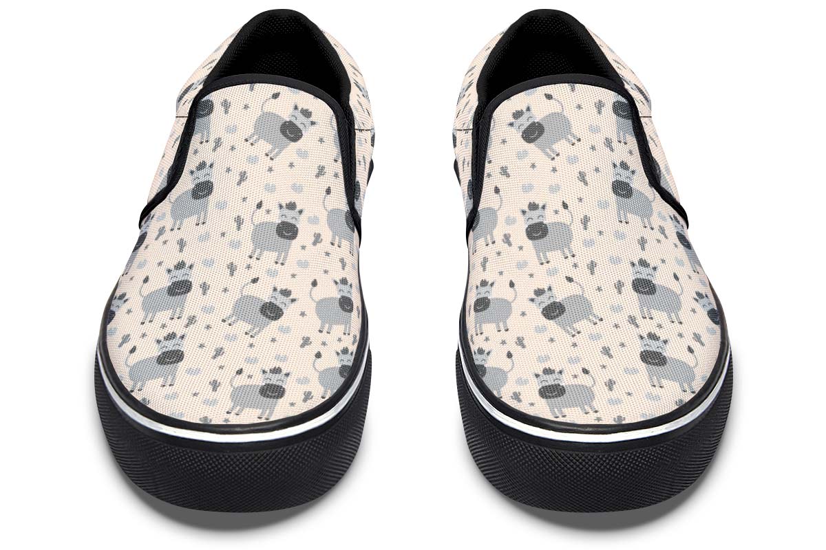 Donkey Pattern Slip-On Shoes