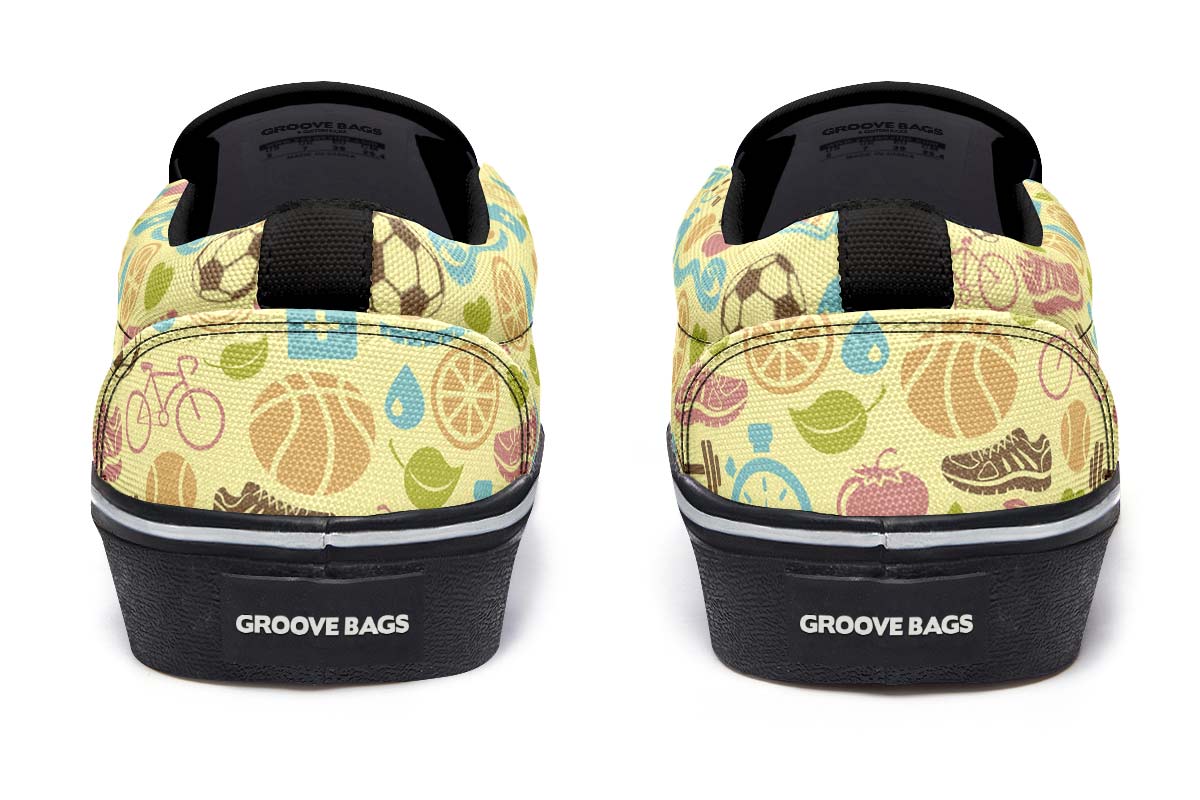 Fitness Training Pattern Slip-On Shoes