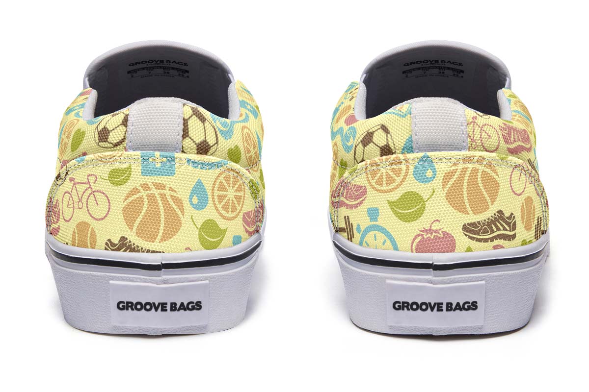 Fitness Training Pattern Slip-On Shoes