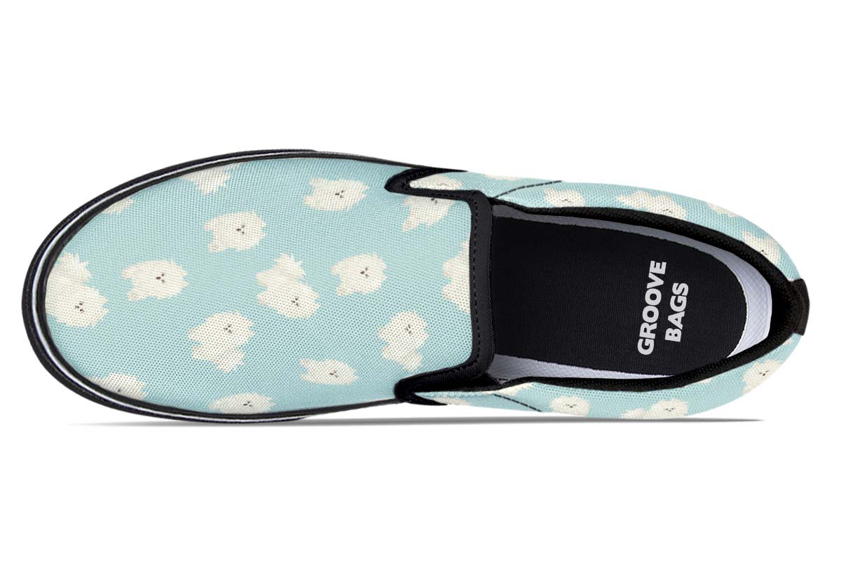 Fluffy American Eskimo Slip-On Shoes