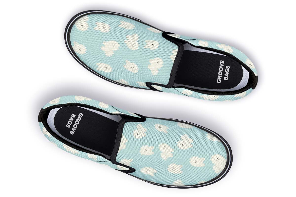 Fluffy American Eskimo Slip-On Shoes