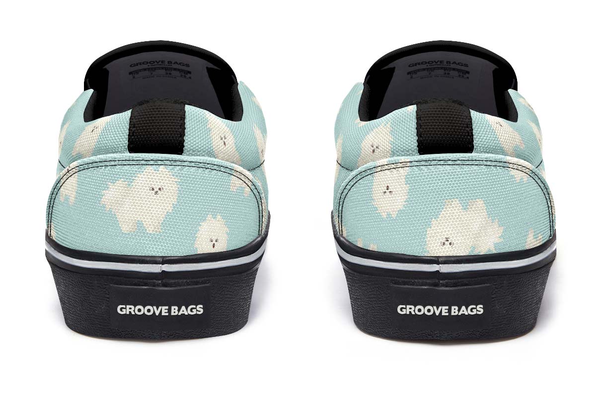 Fluffy American Eskimo Slip-On Shoes
