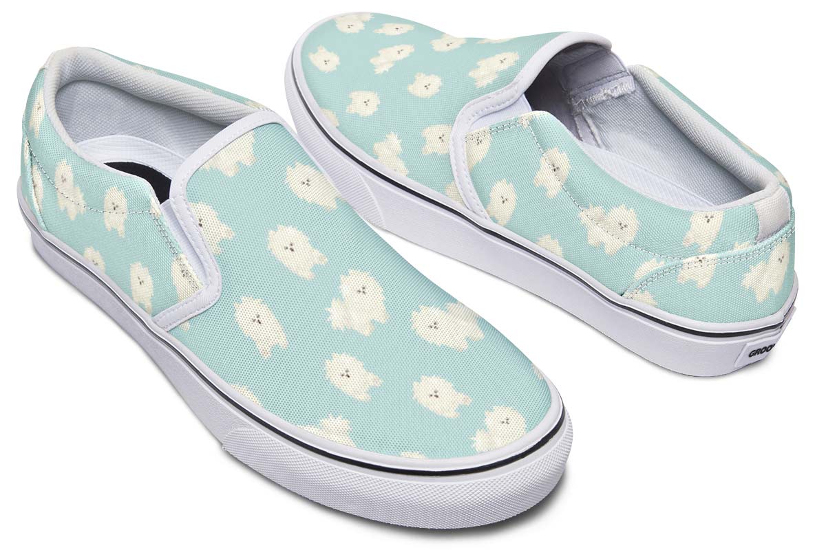 Fluffy American Eskimo Slip-On Shoes