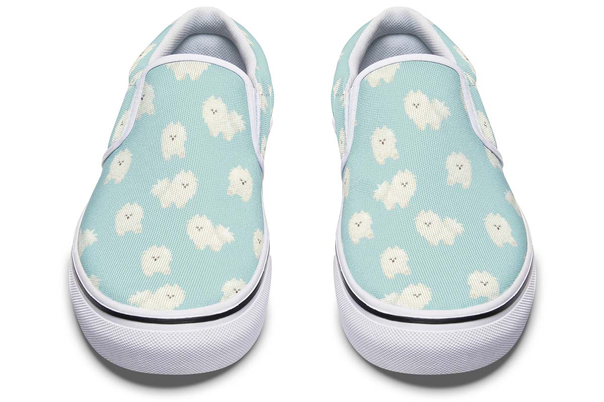 Fluffy American Eskimo Slip-On Shoes