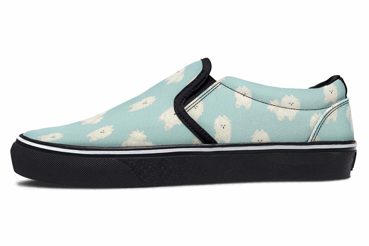 Fluffy American Eskimo Slip-On Shoes