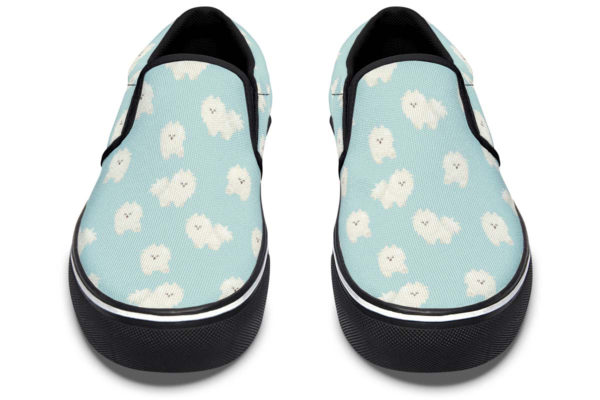 Fluffy American Eskimo Slip-On Shoes