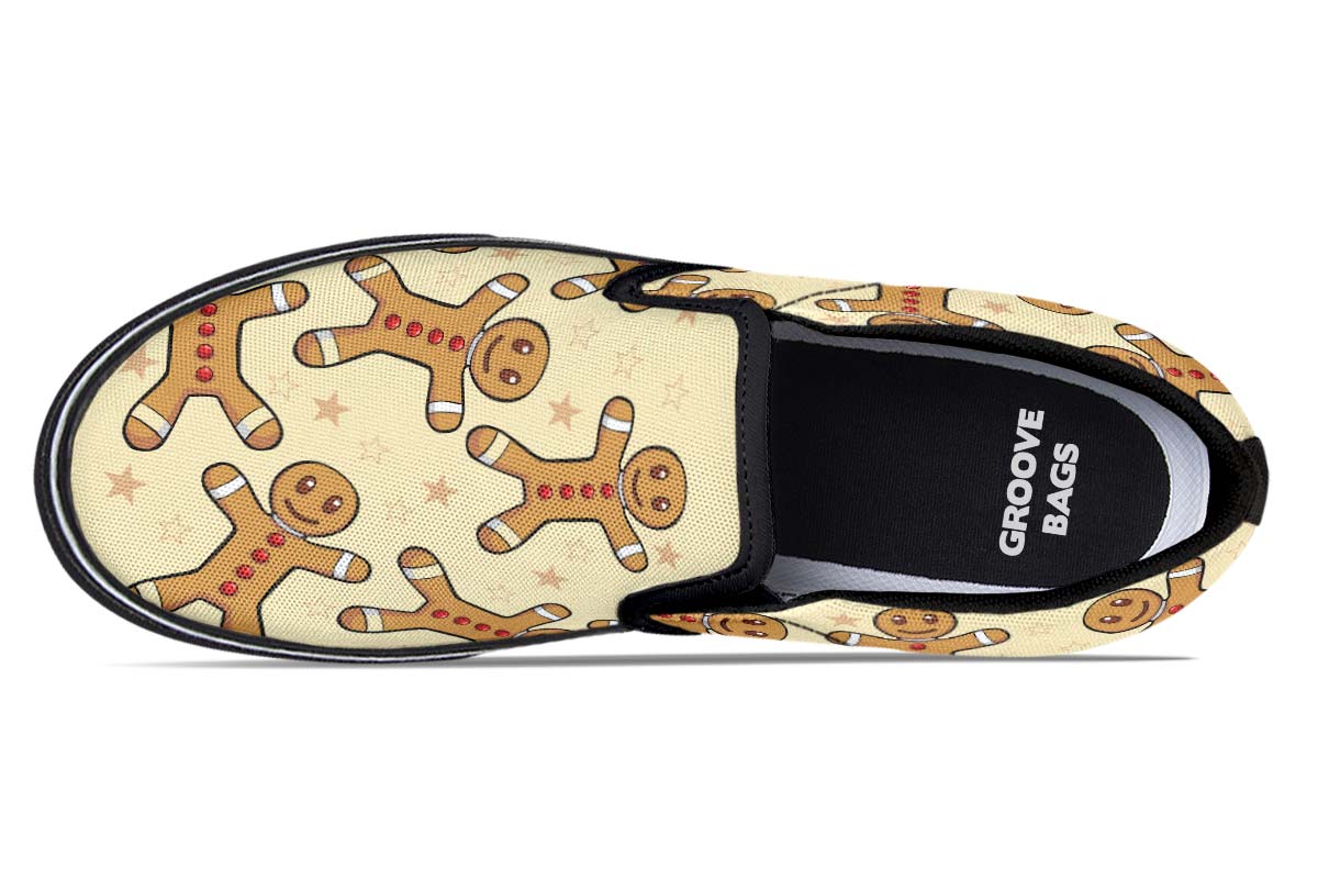 Gingerbread Pattern Slip-On Shoes