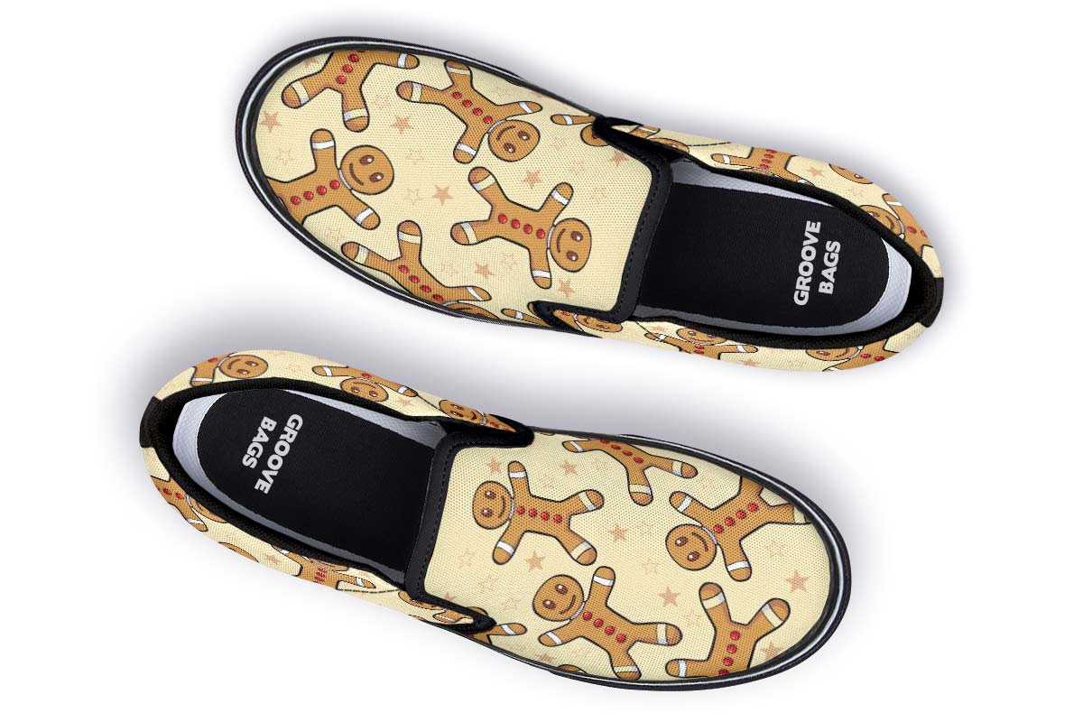 Gingerbread Pattern Slip-On Shoes
