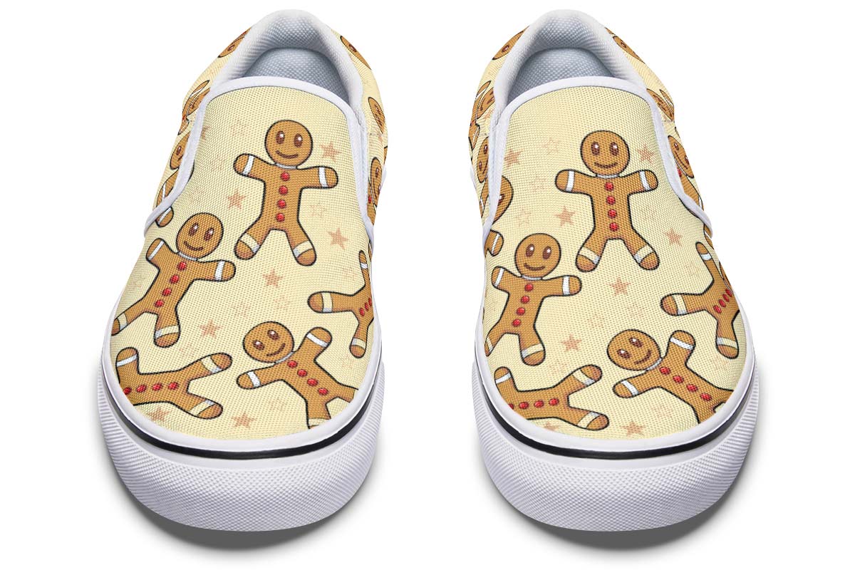 Gingerbread Pattern Slip-On Shoes