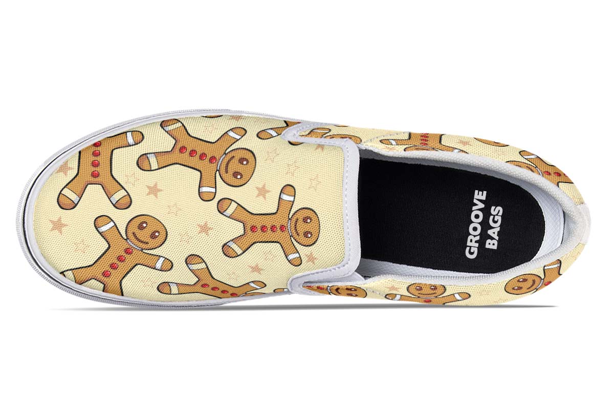 Gingerbread Pattern Slip-On Shoes