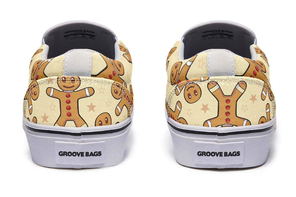 Gingerbread Pattern Slip-On Shoes