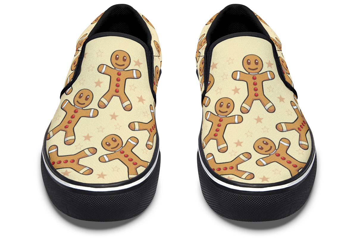 Gingerbread Pattern Slip-On Shoes