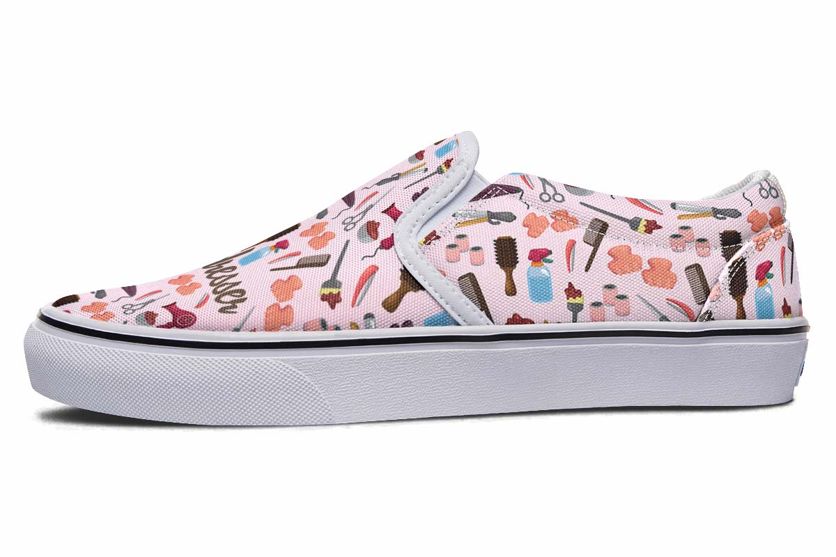 Hairdresser Pattern Slip-On Shoes