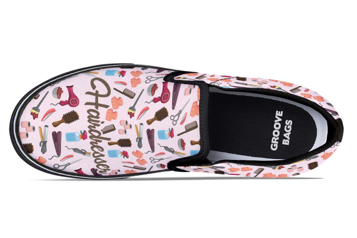 Hairdresser Pattern Slip-On Shoes