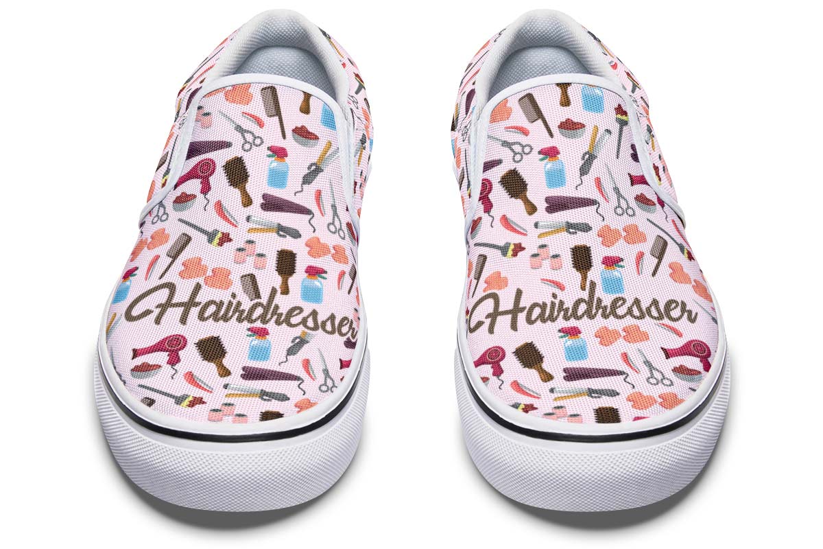 Hairdresser Pattern Slip-On Shoes