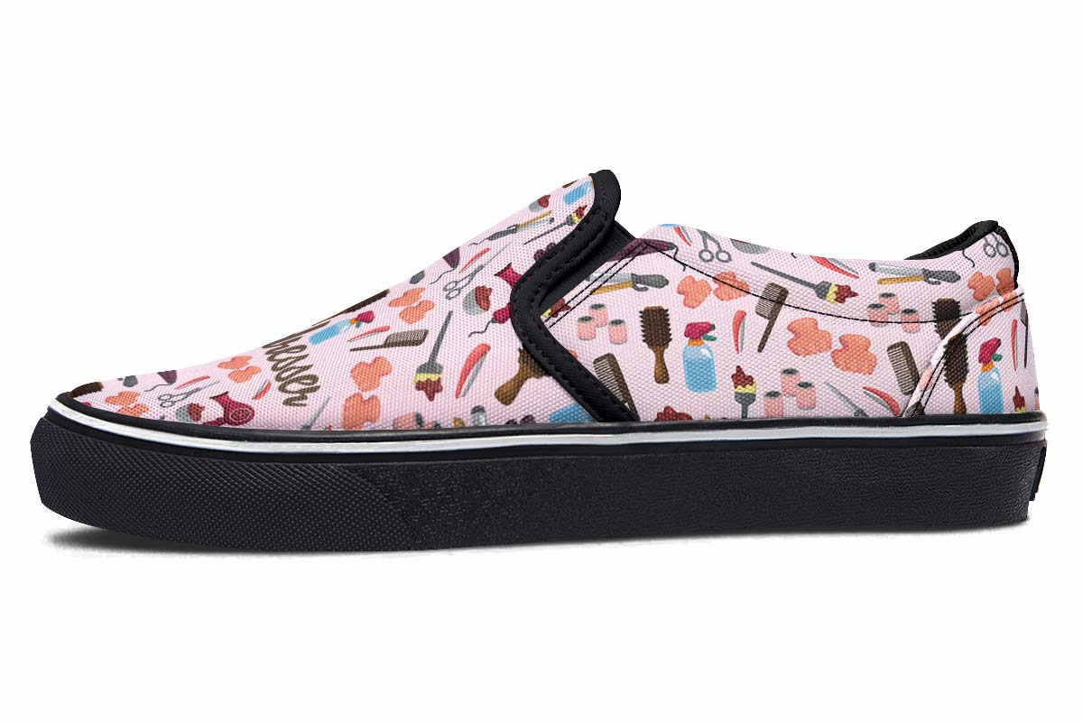 Hairdresser Pattern Slip-On Shoes