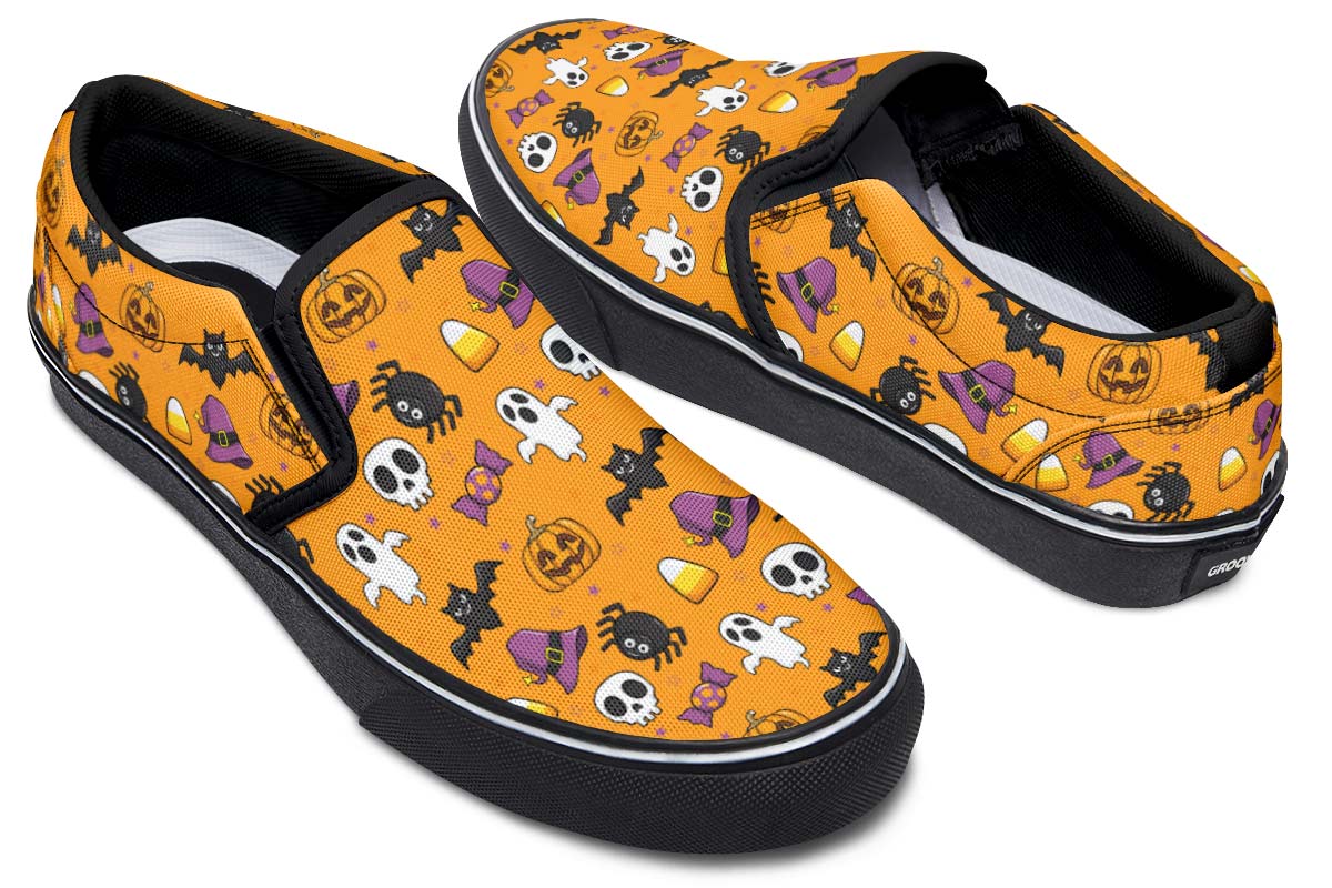 Halloween Pattern Slip-On Shoes