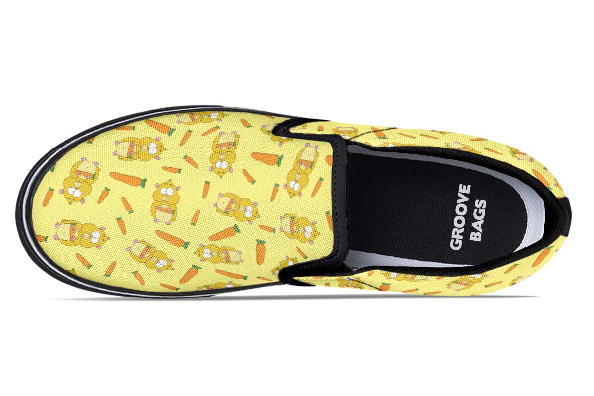 Hamster Pattern Slip-On Shoes