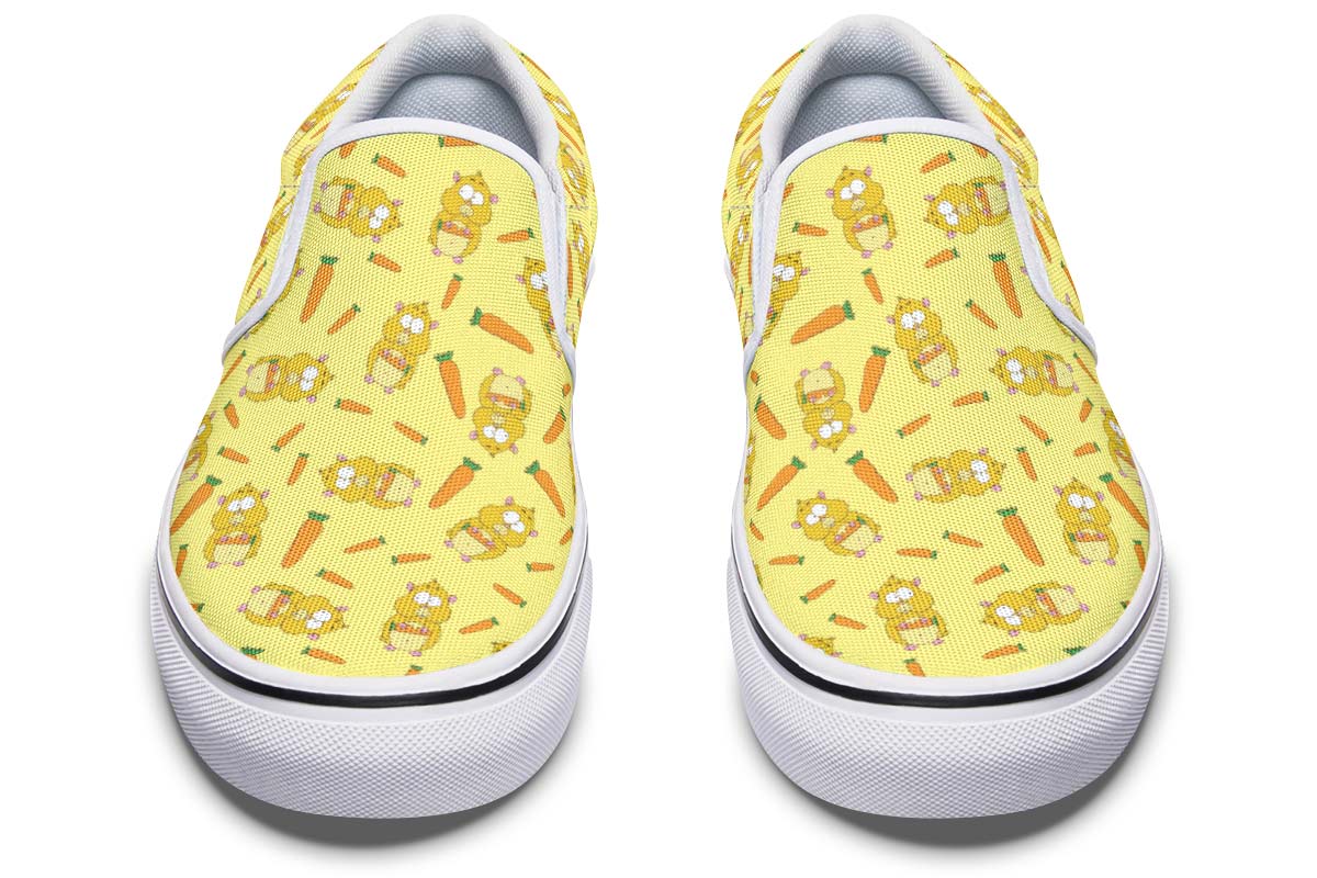 Hamster Pattern Slip-On Shoes