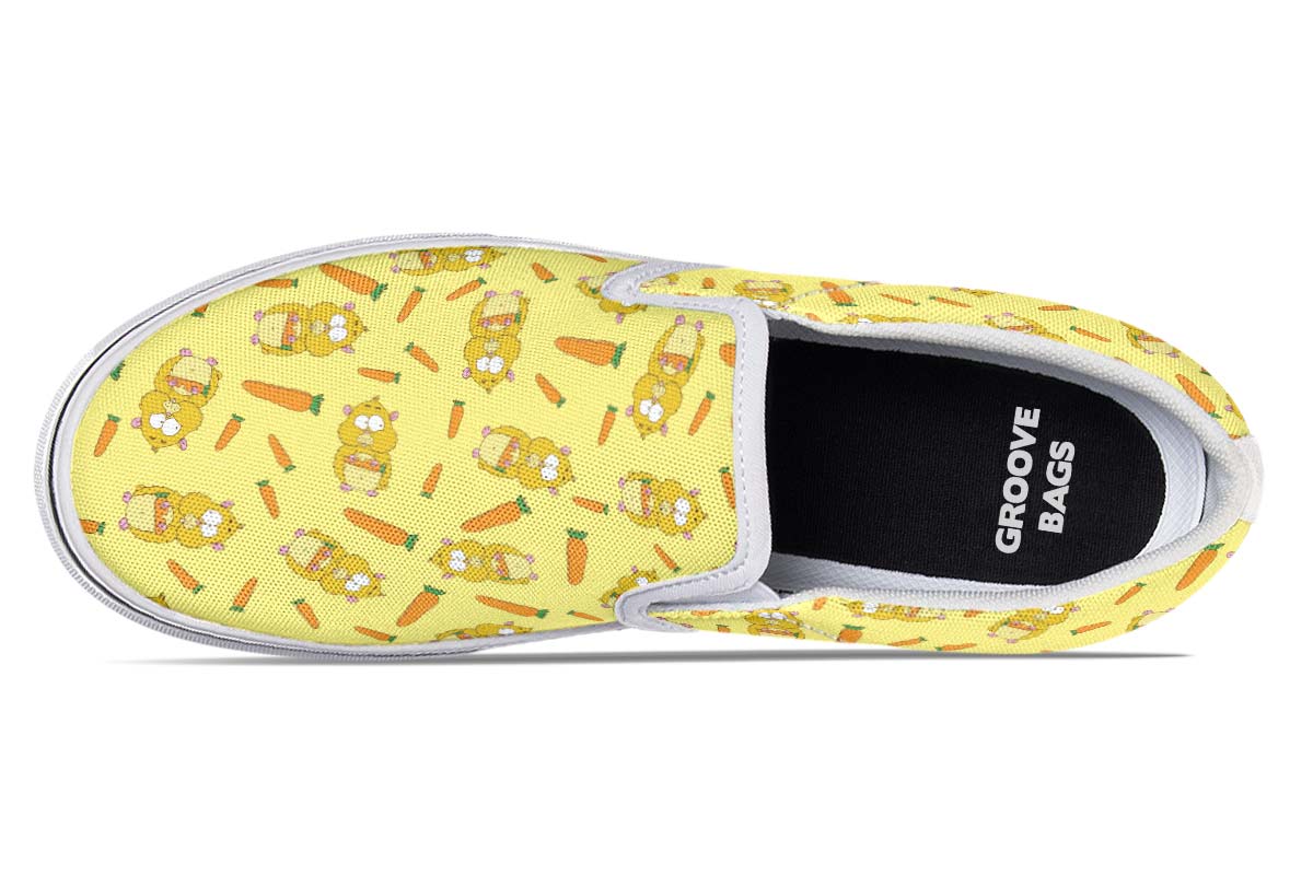 Hamster Pattern Slip-On Shoes