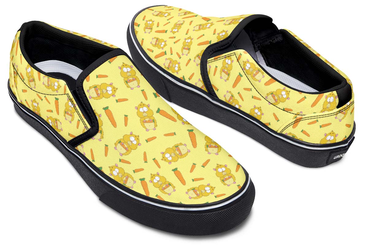 Hamster Pattern Slip-On Shoes