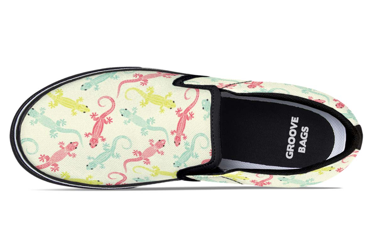 Lizard Pattern Slip-On Shoes