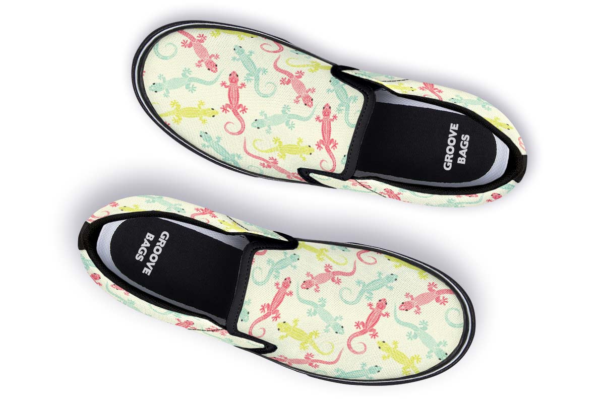 Lizard Pattern Slip-On Shoes