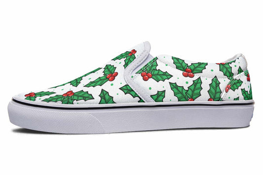 Mistletoe Pattern Slip-On Shoes