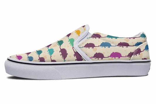 Opossum Pattern Slip-On Shoes