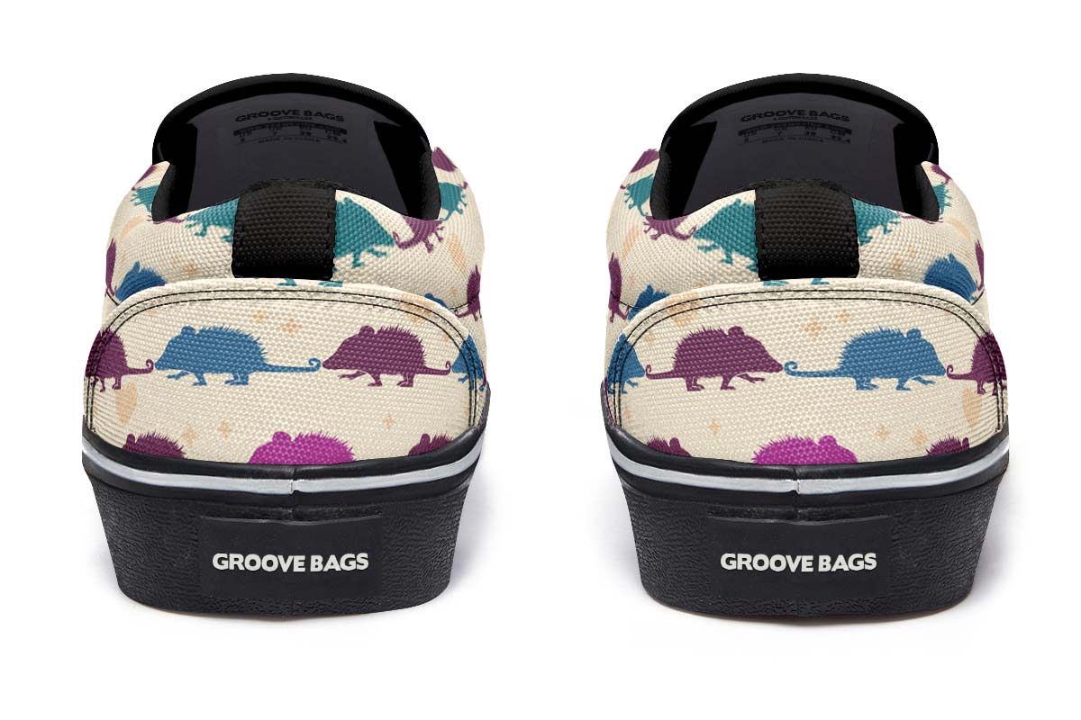 Opossum Pattern Slip-On Shoes