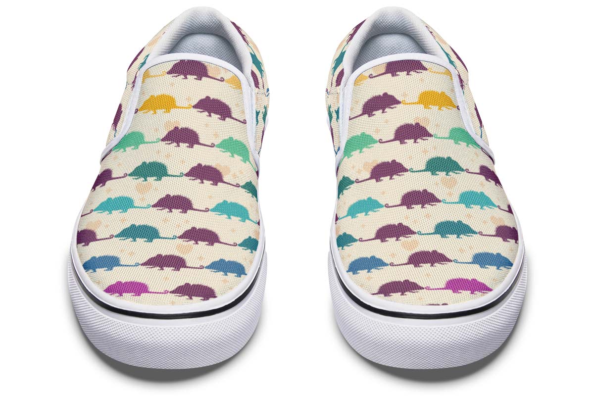 Opossum Pattern Slip-On Shoes