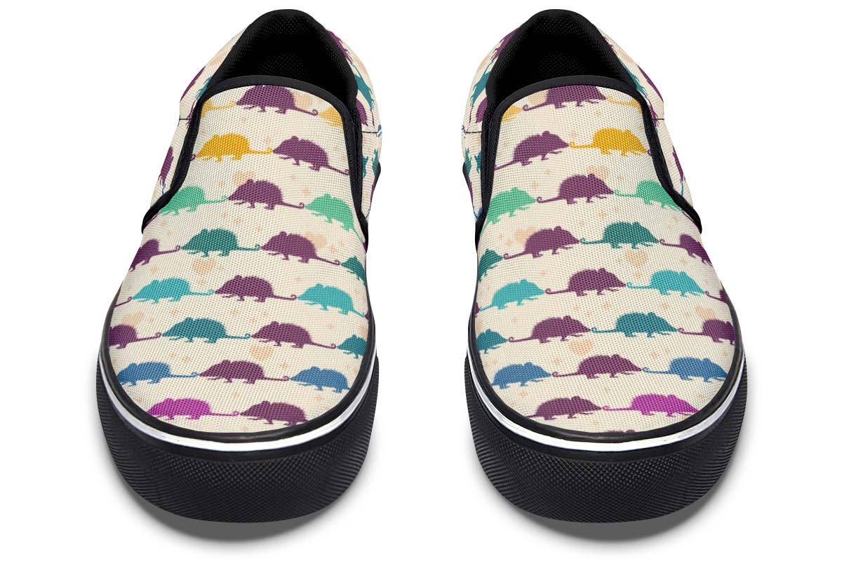 Opossum Pattern Slip-On Shoes