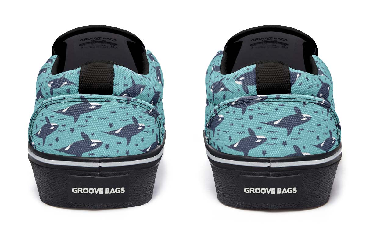 Orca Pattern Slip-On Shoes