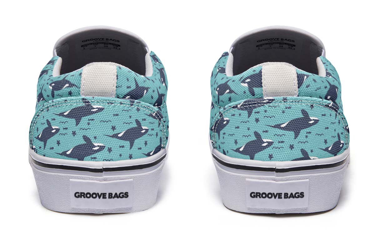 Orca Pattern Slip-On Shoes