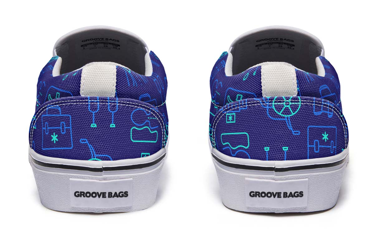 Physiotherapy Pattern Slip-On Shoes