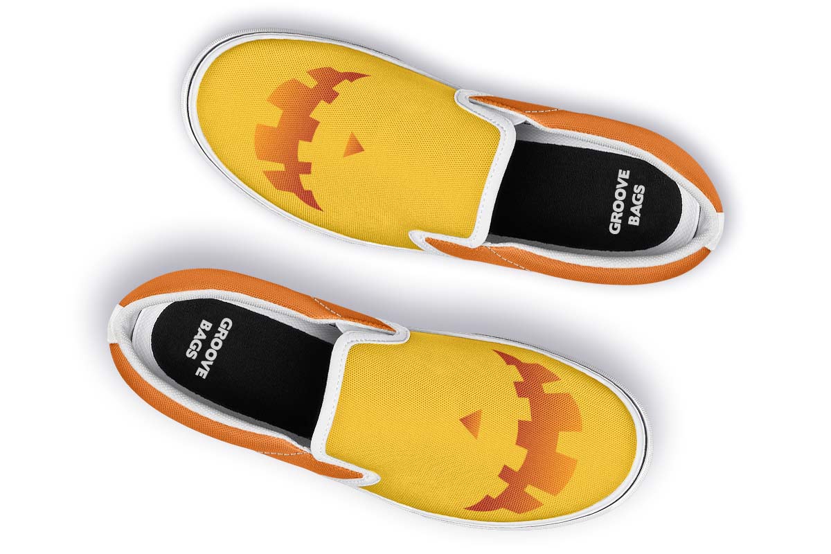 Pumpkin Face Slip-On Shoes