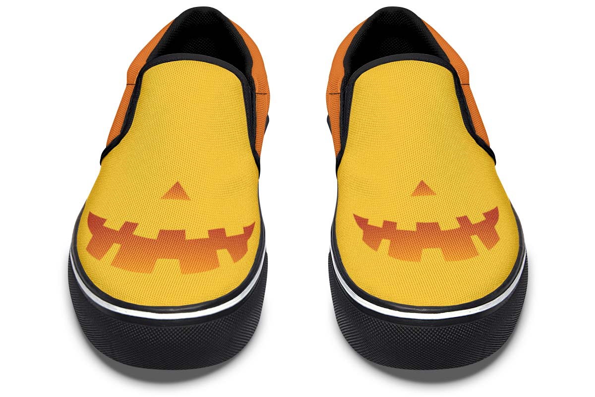 Pumpkin Face Slip-On Shoes