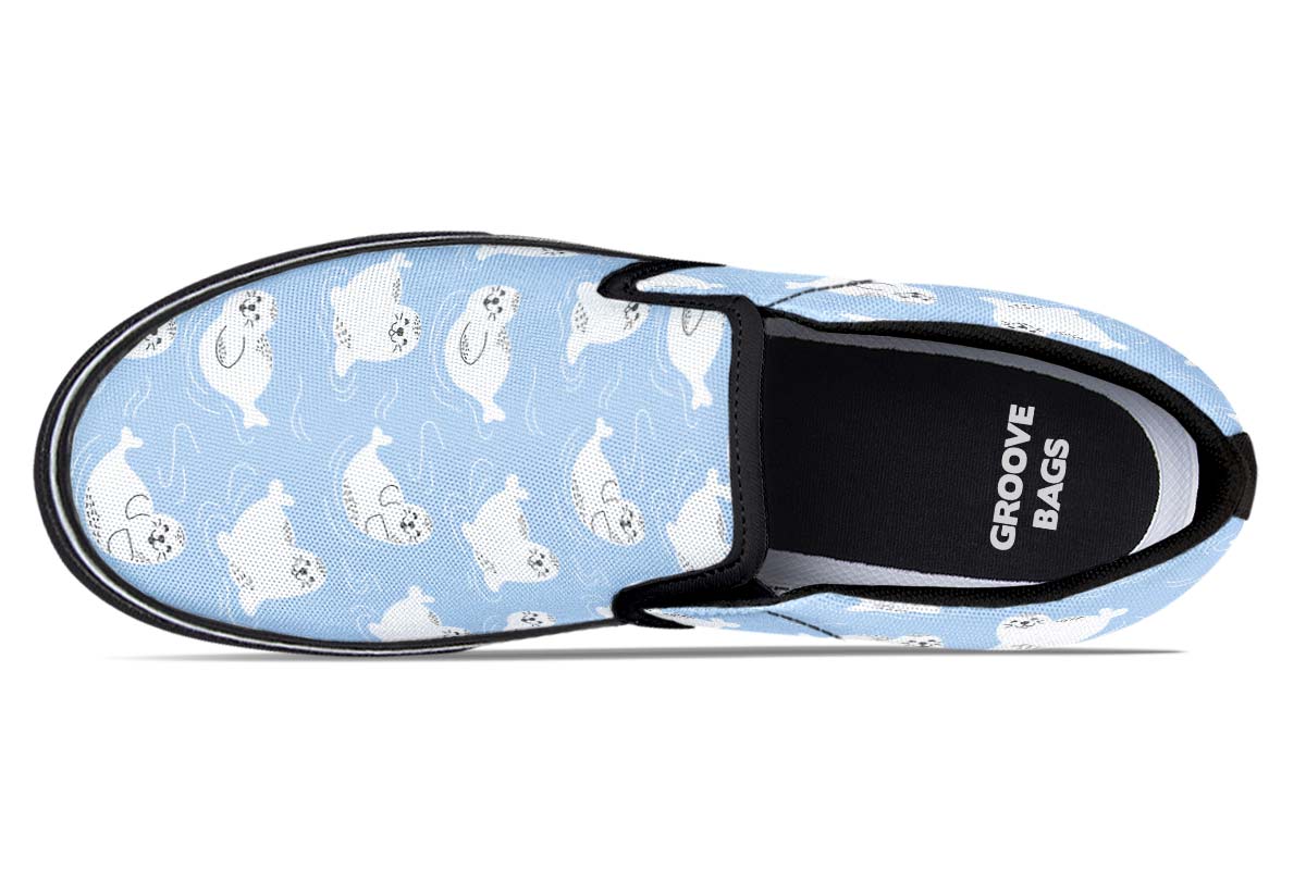 Seal Pattern Slip-On Shoes