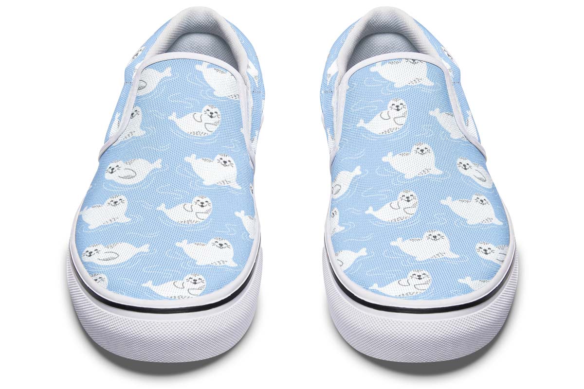 Seal Pattern Slip-On Shoes